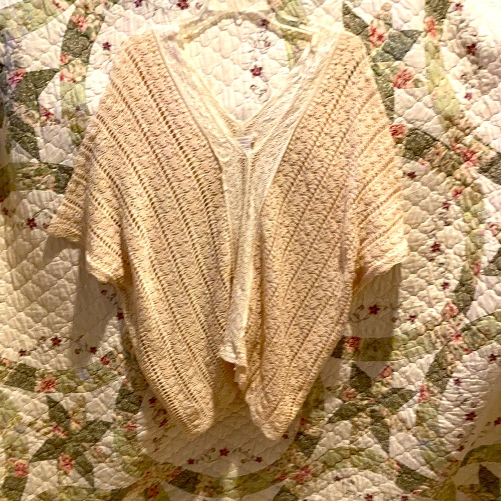 Flying tomato v neck poncho sweater